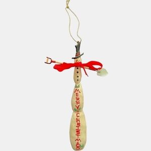 Vintage KURT S ADLER 8” Snowman Merry Christmas Ornament Handcrafted Xmas Decor